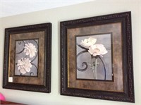 Pair of wall art flowers