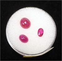 Lot, pink sapphires: 2.60 ct., 1.12 ct., 0.45 ct.