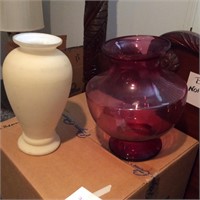 Lamp Base and Pilgrim Glass