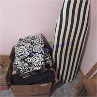 Box- bed liners & table cloth, iron board