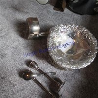 Silver plated bowl, small tray