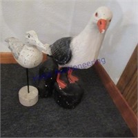 Wood & ceramic ducks