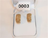 14K Gold Ornate Earrings HEAVY