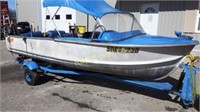 14' Aluminum Prince Craft "Skipper" boat & trailer
