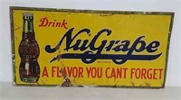 SST NuGrape soda embossed sign