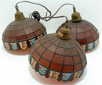 * 3 Old Style Hanging Light Fixtures