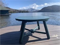 Adirondack Wooden Patio Table with 2 Arm Chairs