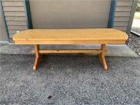 8' Pine Modern Trestle Table