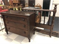 Solid Cherry Antique Dresser & Double Bed