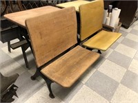 2 Wooden Vintage Schoolhouse Desks - Sears Roebuck