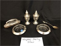 Group of Sterling Silver Weighted Items