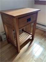 Mission Solid Oak Single Drawer Night Stand