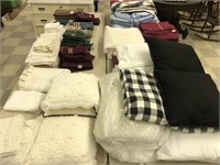 Group of Bedding, Pillows, Quilts, Towels & More