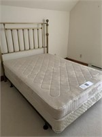 Modern Double Bed with Brass Head Board