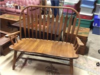 Wooden Windsor style bench