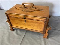 FOOTED PINE DOCUMENT BOX