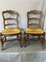 PR OF COUNTRY FRENCH CHAIRS