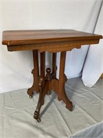 VICTORIAN LAMP TABLE BUTTER MOLD CARVED