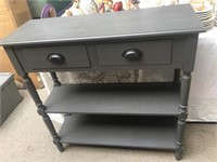 Gray 2 Drawer Side Table