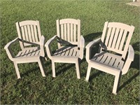 Set of 3 Outdoor Chairs