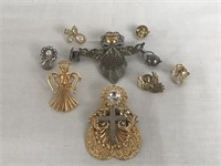 Lot of 8 Angel Brooches