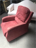 Red Fabric Reclining Chair
