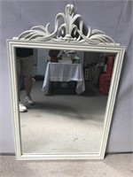 Ornate White Mirror