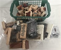 Lot of Rubber Stamps w/Ink Pads