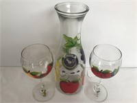 3 pc. Wine Set- Decanter and 2 Glasses
