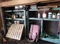 Contents of loft & shelves under loft - some scrap