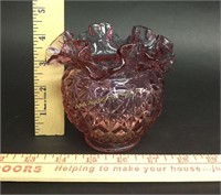 Fenton Dusty Rose Glass Vase