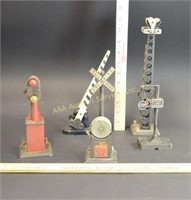 5 Vintage Model Railroad Accessories Crossing Sign