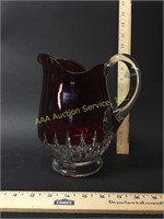 Victorian EAPG Ruby Flashed Pitcher