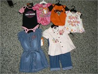 6 Harley little girl outfits: size 3-6M, 6-9M,