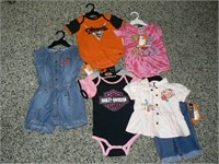 5 Harley little girl outfits: size 12M, 12M, 18M,