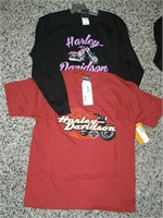 2 Child's Harley shirts: size M black, size L