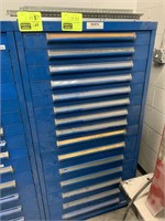 12 DRAWER BLUE EQUIPTO TOOL CABINET