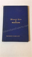 Vintage Masonic Law Book Michigan Lodge 132