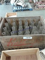Hustings beverages wooden crate with bottles