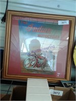 Indian motorcycle framed advertising 17"x17"