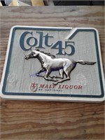 Colt 45 sign- plastic- approx 15"Tx18" L