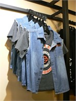 8 youth size 2-piece Harley t-shirts and denim