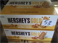 2 BOX Hershey's Gold Peanut&Pretzel Chocolate Bars