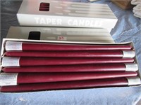 Lot of 3 Boxes of Tapered Red Candles