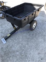 pull type yard cart w/poly bin