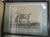 2 FRENCH RIDING ENGRAVINGS - FRAME SIZE 12x16