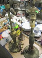 3 TIFFANY STYLE LAMP BASES