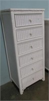 55" TALL 6 DRAWER WICKER CHEST