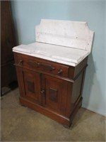 28"x30" TALL COMMODE W/MARBLE TOP