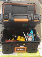 Ridgid convertible tool box with misc. tools